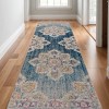 7' Yellow Medallion Runner Rug - 2 of 4