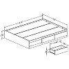 HomeStock Mate's Platform Storage Bed with 2 Drawers Pure White Vito - 4 of 4