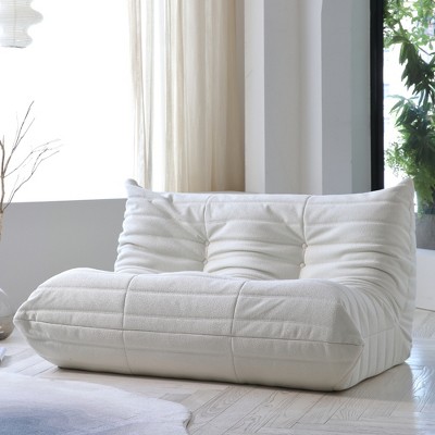 WJShome Lazy Floor Sofa, Fireside Chair,Teddy Velvet Sofa Bean Bag Couch, Lounge Togo Lazy Floor Sofa, Accent Chair , Corner Chair