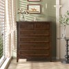 Drawer Dresser, Buffet Cabinet - Solid Wood Spray-Painted with Retro Round Handles, 160LBS Capacity Console Table for Dining/Living Room - 3 of 4