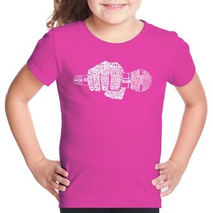 LA Pop Art 90's Rappers - Girl's Word Art T-Shirt - 1 of 4
