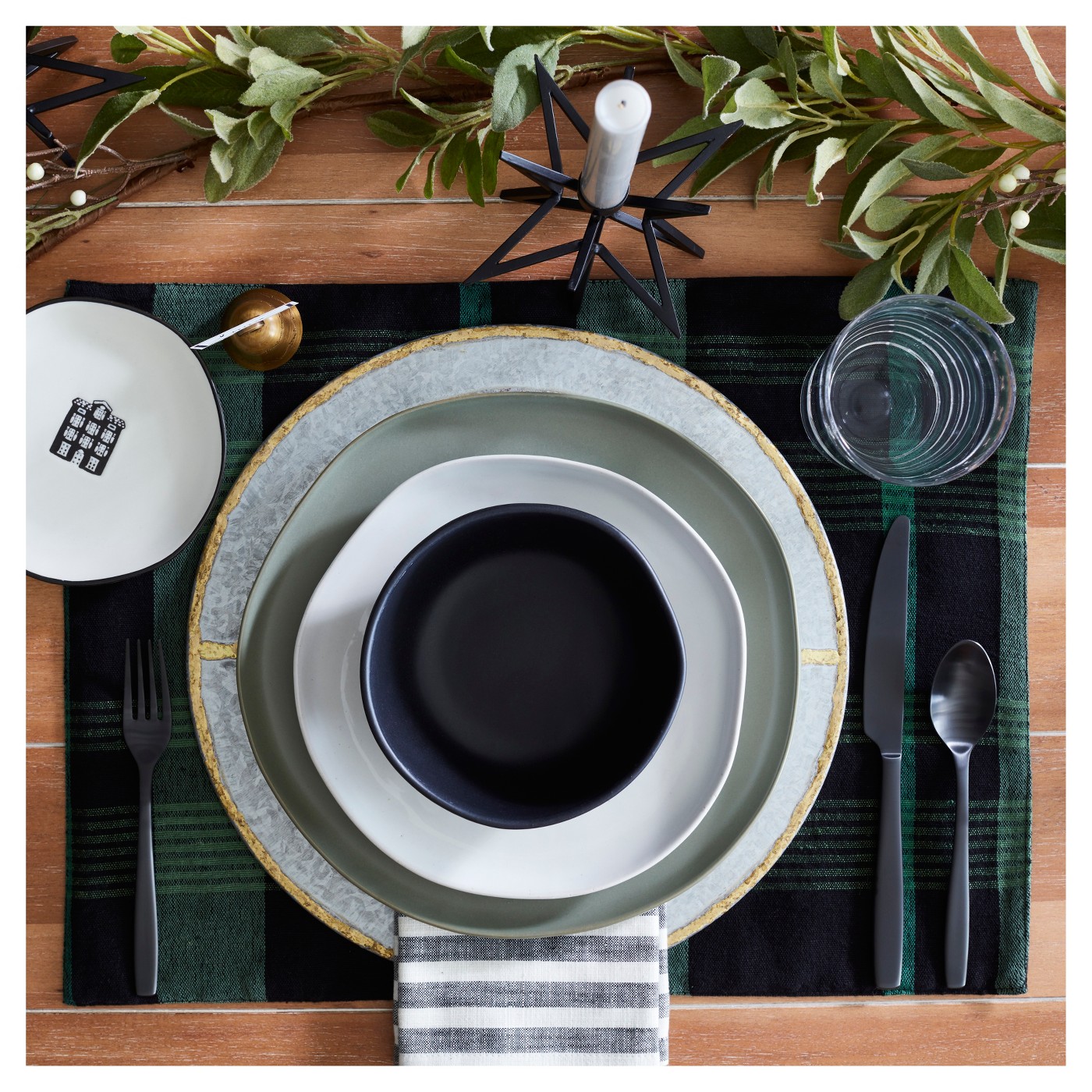 Galvanized Charger With Gold Welding - Hearth & Handâ¢ with Magnolia - image 2 of 3