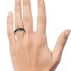 Pompeii3 13Ct Black Diamond Eternity Ring 10k Gold Lab Created - 3 of 4