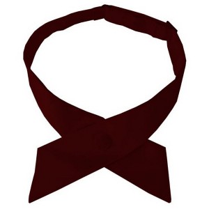 Women's Solid Color 1.75" W x Up to 19" L Crossover Tie Uniform Adjustable Neck tie - 1 of 3