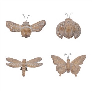 Floral Etched Insect Shelf Sitter (Set of 4) - 1 of 4