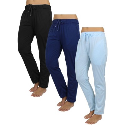 Blue Ice  Women's Loose Fit Classic Lounge Pants-3 Pack