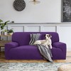 PiccoCasa High Stretch Solid Polyester Sofa Slipcovers with One Pillowcase - 2 of 3