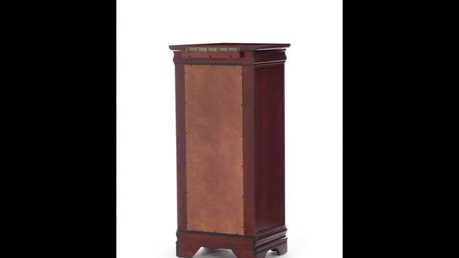 Josette Traditional Wood 8 Lined Drawer Jewelry Armoire Cherry - Powell, 2 of 6, play video