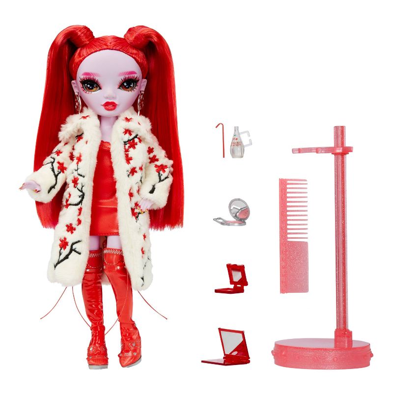 Rainbow High Shadow High Rosie - Red Fashion Doll Outfit Extra Long Hair &#38; 10+ Colorful Play Accessories, 3 of 9