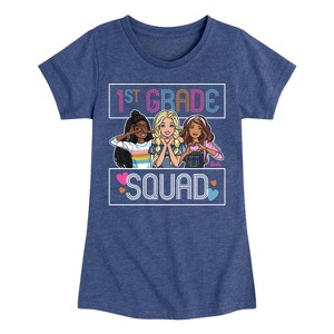 Girls' - Barbie - 1st Grade Squad Fitted Short Sleeve Graphic T-Shirt - 1 of 4