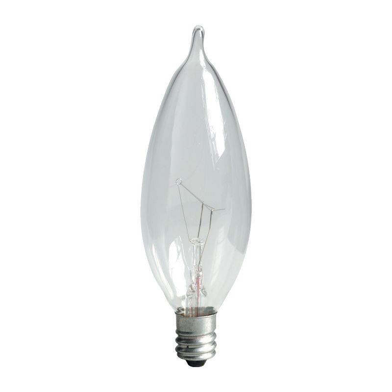 GE 4pk 25W CAC Long Life Incandescent Chandelier Light Bulb White, 3 of 6