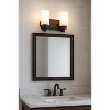 Sunset Lighting Dalton 2-Light Vanity 100W Opal Etched Glass , Provincial Bronze Finish - 4 of 4