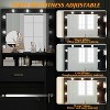 Vanity Desk with Mirror & Lights, Makeup Table with Drawers & Stool, Dressing Table Set for Bedroom - 3 of 4