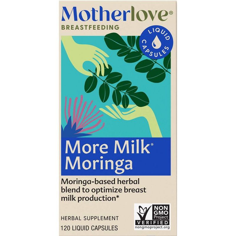Motherlove More Milk Moringa Vegan Dietary Supplement Capsules - 120ct, 1 of 4