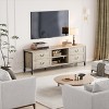 70 Inch Mid-Century Modern TV Stand with Storage, Entertainment Center Featuring Metal Roman Columns and Drawer, TV Console Table for Living Room - 4 of 4