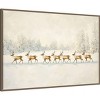 Amanti Art 41"x28" Winter Wonderland Reindeer Melloi Framed Canvas Wall Art - 2 of 4