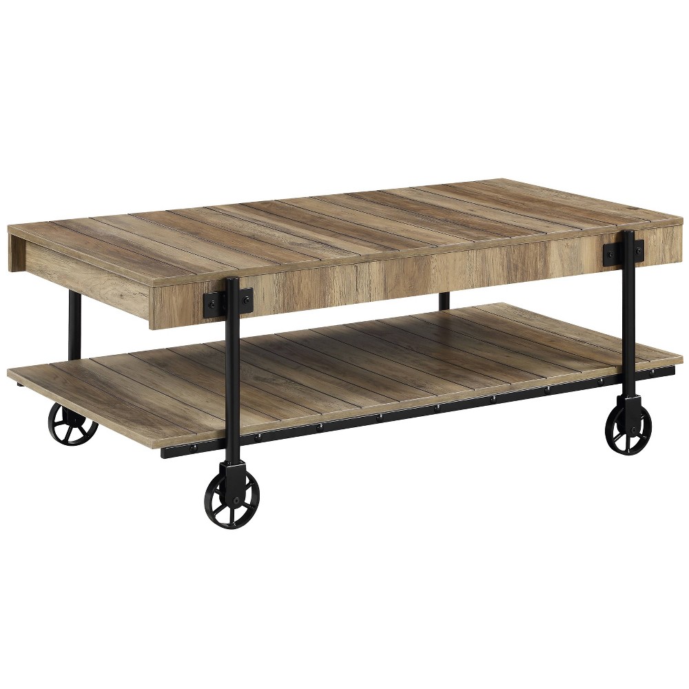 Photos - Coffee Table Huntingdale Industrial 1 Shelf  Rustic Oak/Black - miBasics