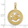 Black Bow Jewelry 14k Yellow Gold Puerto Rico with Frog Circle Pendant - 4 of 4