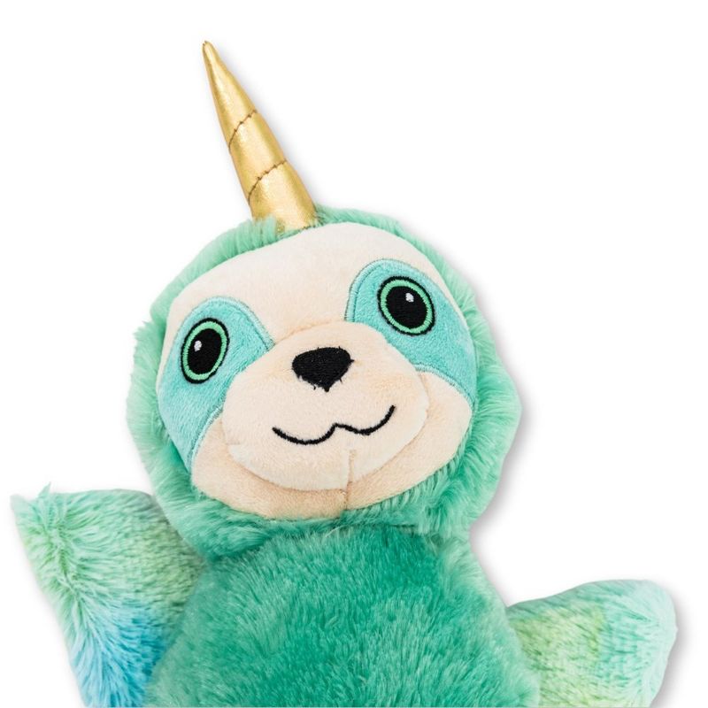American Pet Supplies 19-Inch Winged Mint Sloth Magical Creature Squeaking Plush Dog Toy, 2 of 8