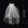 Unique Bargains Comb Wedding Veil White 1 Pc - 2 of 4