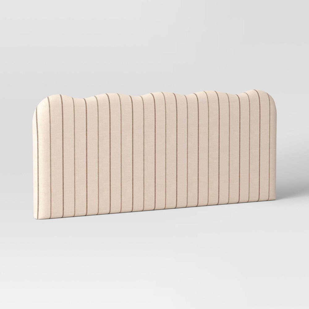 Photos - Bed Frame Iris Queen Size Wavy Wall-Mounted Dorm Headboard in Fritz Charcoal - Threshold™ designed with Studio McGee