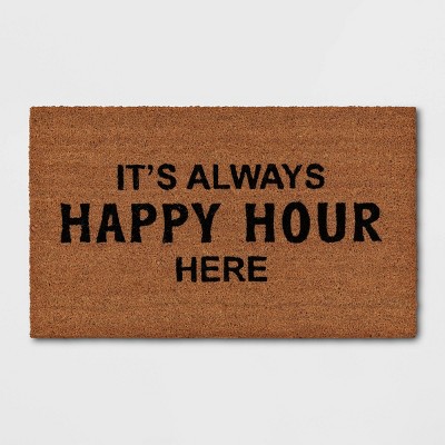 1'6"x2'6" It's Always Happy Hour Here Doormat Black - Opalhouse™