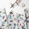 Bacati - Airspace, Aqua/Red/Orange/Green/Navy Curtain Panel - 2 of 4