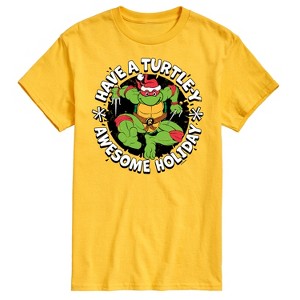 Men's - Teenage Mutant Ninja Turtles - Have A Turtley Awesome Holiday Short Sleeve Graphic T-Shirt - 1 of 4