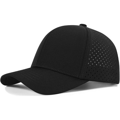 Fisfet Men Quick Dry Baseball Cap Laser Cut Mesh Ball Curved Brim Snapback Hat
