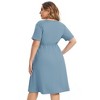 Women's Plus Size  A Line Flowy Party Midi Dresses - 4 of 4