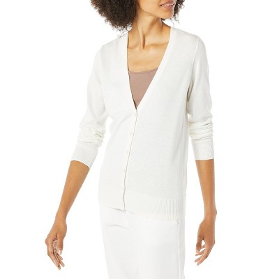 Women's Lightweight V-Neck Cardigan Sweater Soft Knit Button Front Long Sleeve Open Front Casual Comfortable Sweaters Top