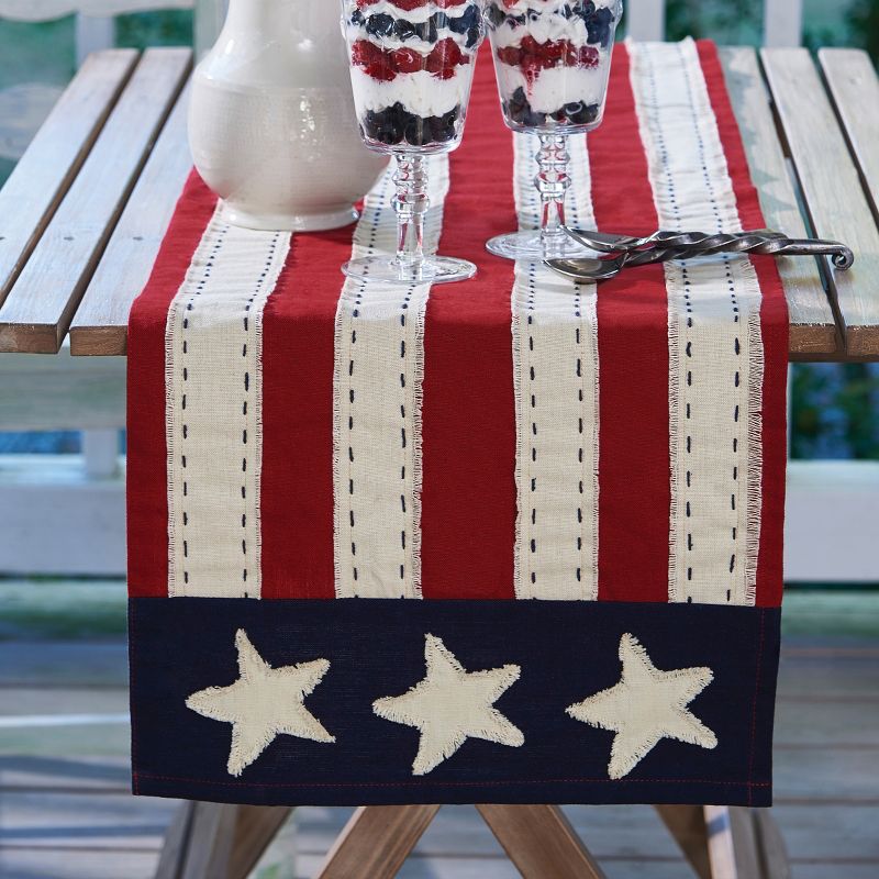 Park Designs Red Star Spangled Table Runner 36''L, 2 of 4