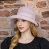 Anna-Kaci Women's Structured Bucket Hat with Pleated Band Design and Wide Brim for Elegant Everyday Sun Protection - 2 of 3