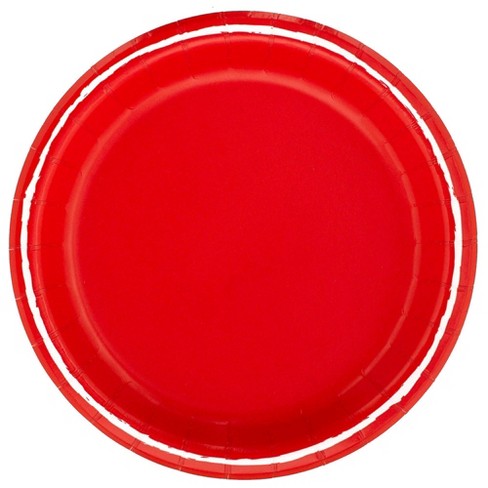 Red and deals green paper plates