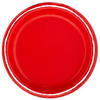 6.75" 20ct Snack Paper Plates Red - Spritz™