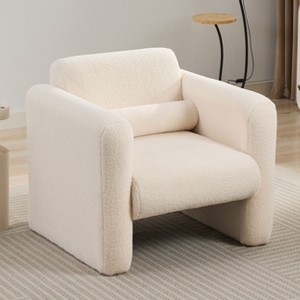 CAVINAS Modern Accent Chair,Plush Padded Armchair with Backrest,Pillows for Living Room,Bedroom,Office,Study - 1 of 4