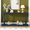 KTMBDW Console Table 63”, 2-Tier Narrow Sofa Side Table with Storage Shelf and Tapered Legs, Entrance Table for Hallway, Living Room, Corridor, Office - 2 of 4