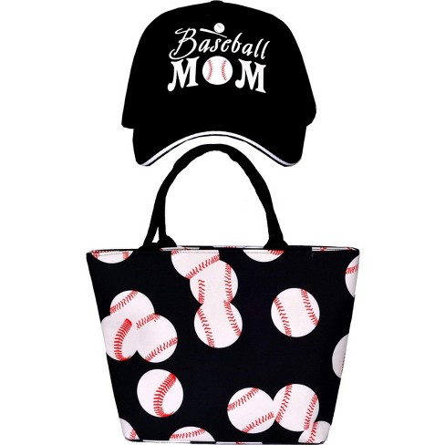 Meant2tobe Baseball Tote Bag And Hat For Woman Baseball Mom Black Target