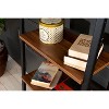 VYNXARIA 5 Tier Walnut Modern Ladder Bookshelf: Ideal for Small Living Rooms and Offices - 4 of 4