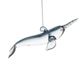 Gallerie II Narwhal Blown Glass Ornament