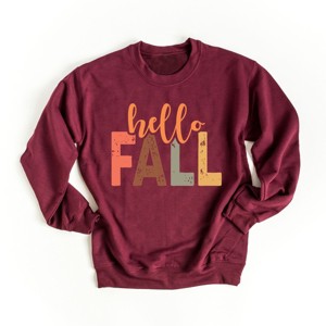 Simply Sage Market Hello Fall Cursive Block Sweatshirt - 1 of 4