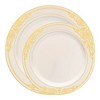 Smarty Had A Party Ivory w/ Gold Harmony Rim Plastic Dinnerware Set - 120 Sets - 2 of 4