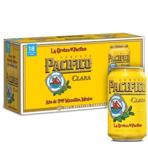 Pacifico Clara Mexican Lager Beer - 18pk/12 Fl Oz Cans : Target