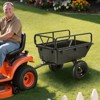 VEVOR Garden Utility Trailer, 10 Cu. Ft 500lbs, ATV UTV Hauling Trailer, Tow Behind Poly Dump Cart with 16" Tires, Hand Pull or Foot Pedal, Black - 2 of 4