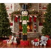 Classic Iron Nutcracker Holiday Decor in Green and Red with Durable Iron Construction, 15.25 x 14.00 x 63.50 inches - 2 of 4