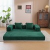 COMHOMA Floor Couch, Compression Sofa, Convertible Floor Sofa Bed with Pillow Back Support Armrest, for Living Room, Bedroom - 2 of 4