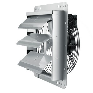 VEVOR 10'' Shutter Exhaust Fan, High-speed 820 CFM, Aluminum Wall Mount Attic Fan with AC-motor, Ventilation and Cooling for Greenhouses, Silver - 1 of 4