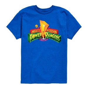 Boys' - Power Rangers - Retro Logo- Boy's Short Sleeve Tee Short Sleeve Graphic T-Shirt - 1 of 3