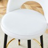 Sapphtopaz Swivel Bar Stools Set of 2 Upholstered Bar Chair with Metal legs Mid-Back Counter Height Dining Chair for Kitchen, Living Room - 4 of 4