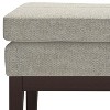 NicBex Modern Double Cushion Small Ottoman Bench with Wooden Legs,Upholstered Shoe Bench for Living Room,Bedroom,Entryway - 3 of 4